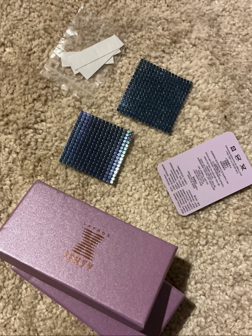 Savage X Fenty Iridescent Blue Sequin Pasties